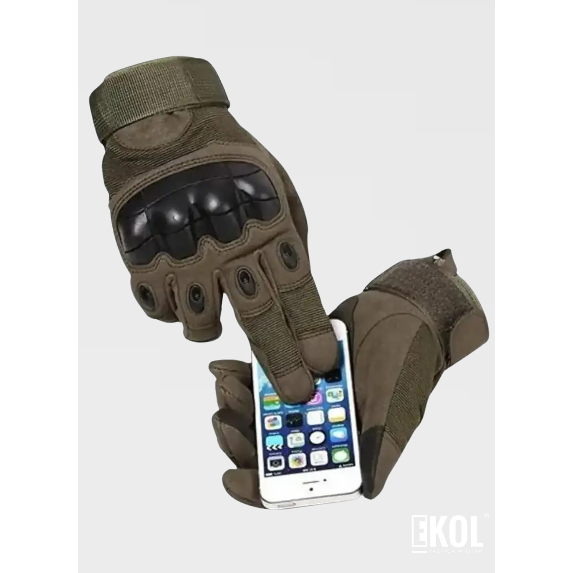 Guante Táctico Moto Outdoor Coyuntura Rígida Goma  6