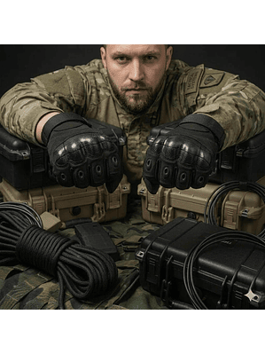 Guante Táctico Moto Outdoor Coyuntura Rígida Goma 