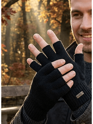 Guante Mitones Lana Térmico Clima Frío Gloves  Sin Dedos