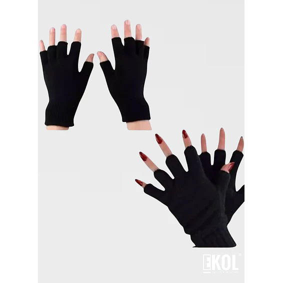 Guante Mitones Lana Térmico Clima Frío Gloves  Sin Dedos 5