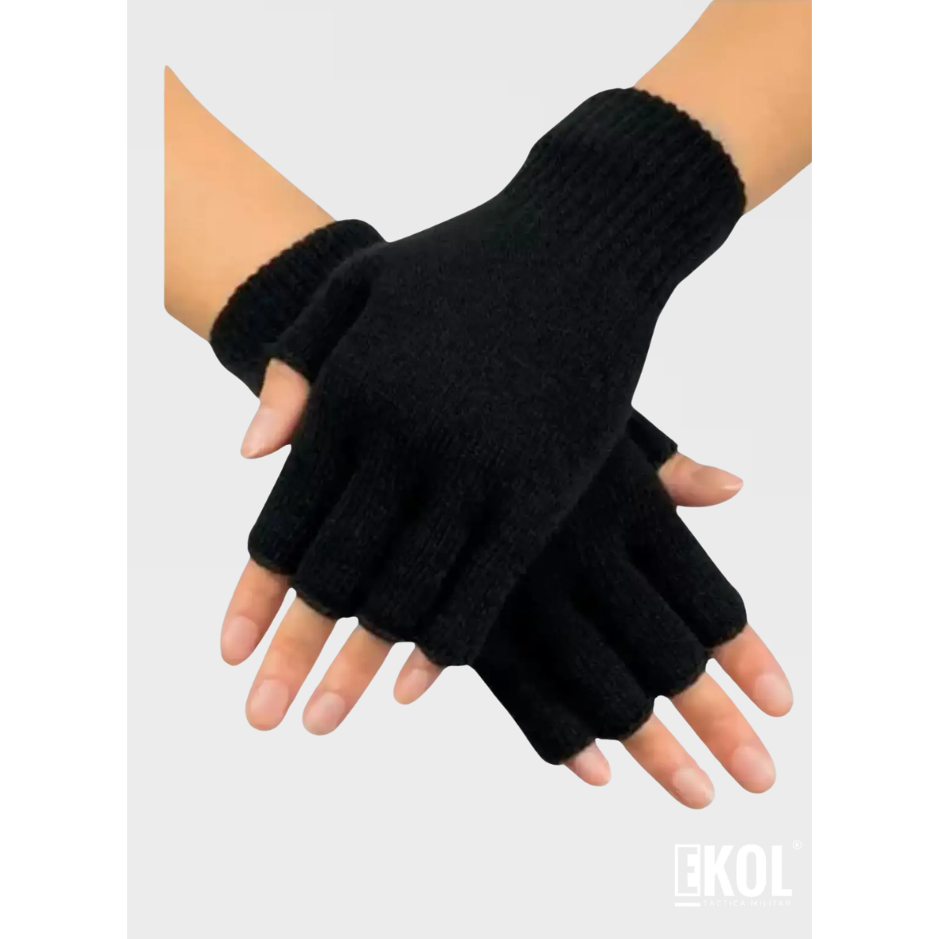 Guante Mitones Lana Térmico Clima Frío Gloves  Sin Dedos 7
