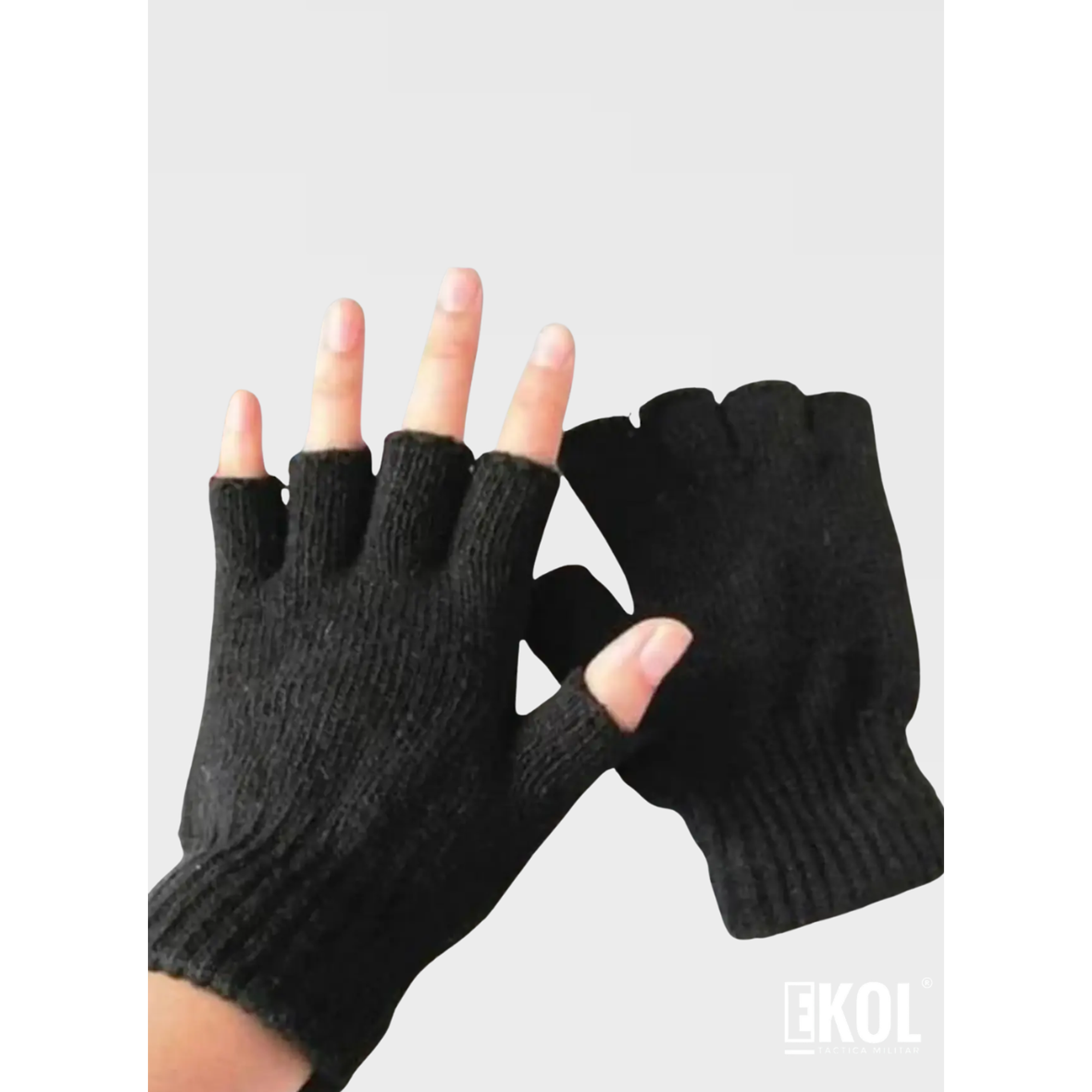 Guante Mitones Lana Térmico Clima Frío Gloves  Sin Dedos 8
