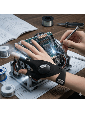 Guante Linterna Led - Bici Caza Pesca 