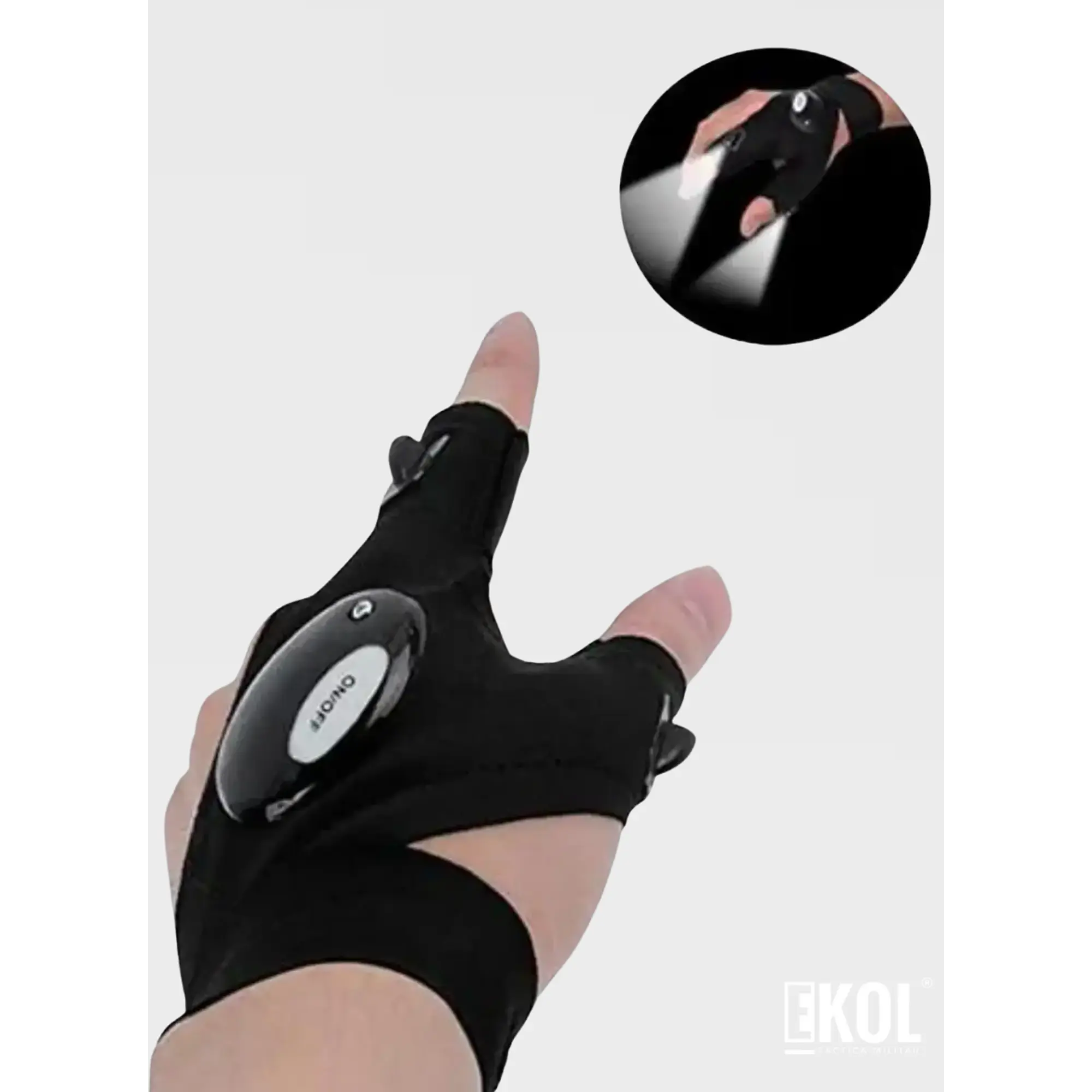 Guante Linterna Led - Bici Caza Pesca  3