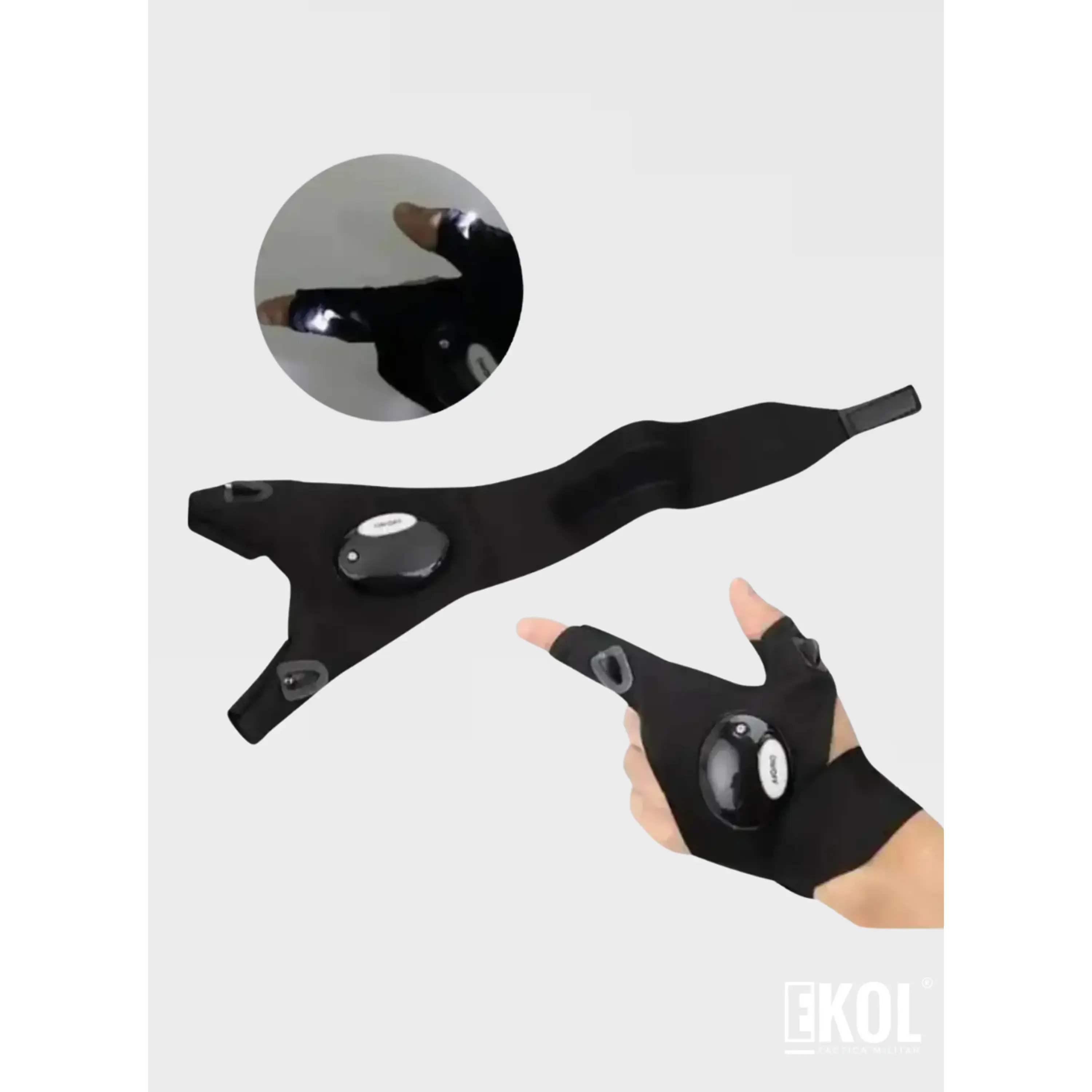 Guante Linterna Led - Bici Caza Pesca  5