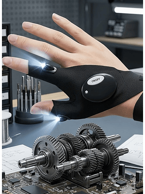 Guante Linterna Led - Bici Caza Pesca 