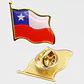 Pack 12 Broches Tipo Piocha Bandera De Chile - Calidad Superior - Miniatura 3
