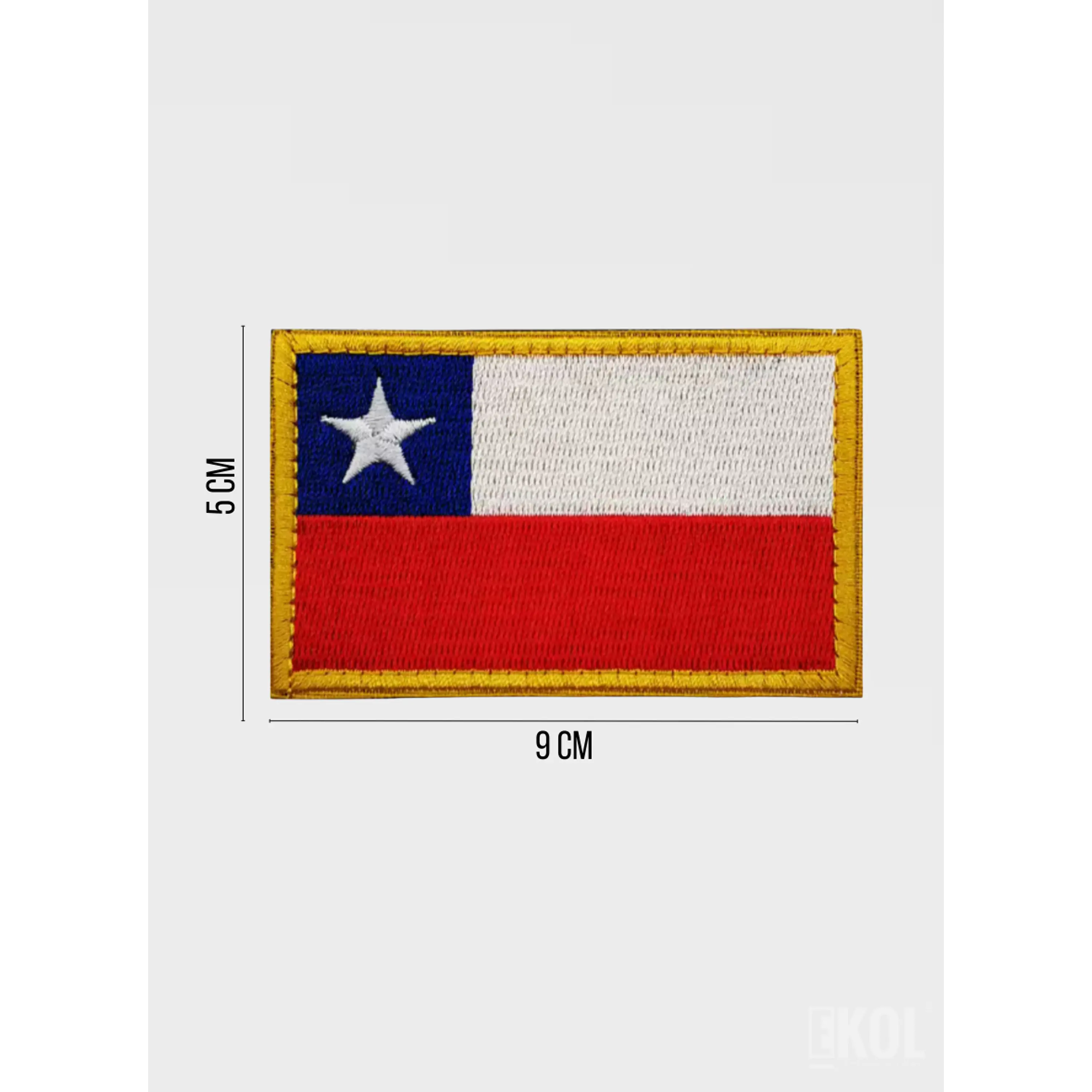 Parche Bandera Chile Velcro 9x5 cm Para Uniforme Táctico Y Mochilas  6