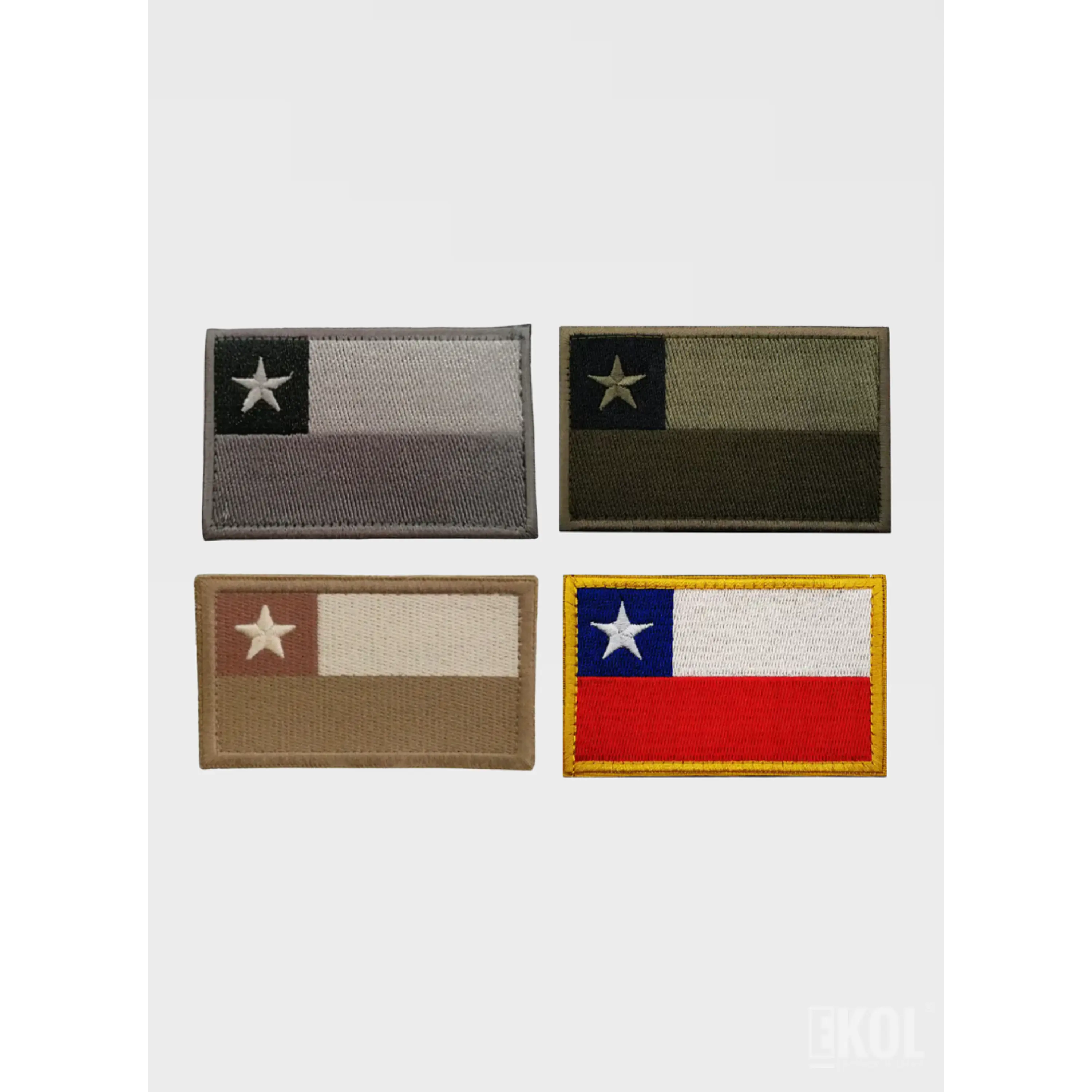 Parche Bandera Chile Velcro 9x5 cm Para Uniforme Táctico Y Mochilas  7