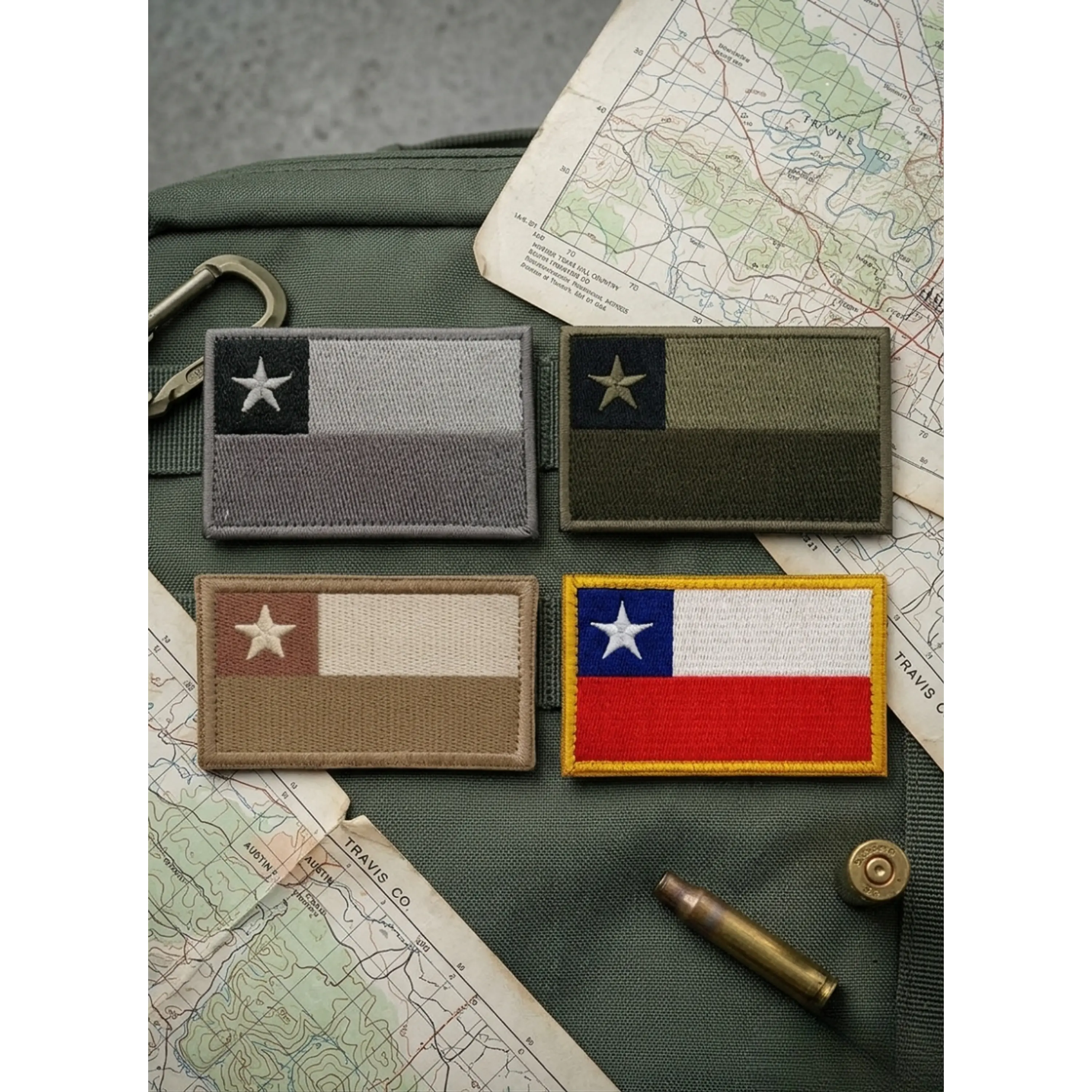 Parche Bandera Chile Velcro 9x5 cm Para Uniforme Táctico Y Mochilas  1