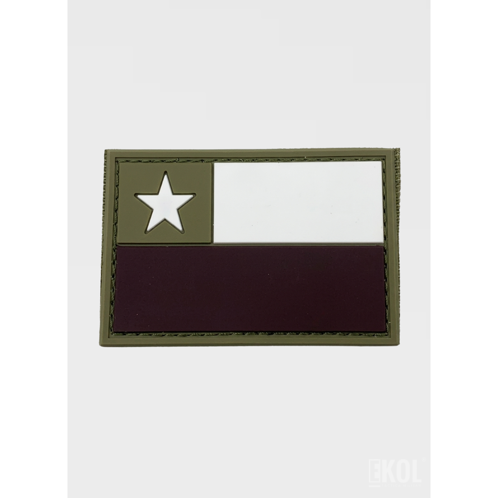 Parche Bandera Chile 8x5 cm PVC Goma Velcro Táctico Uniforme 2