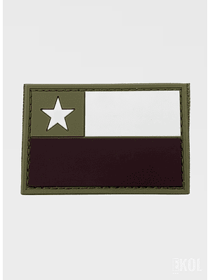 Parche Bandera Chile 8x5 cm PVC Goma Velcro Táctico Uniforme