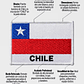 Parche Bordado Bandera Chile 8x5cm Velcro Táctico Velcro - Miniatura 4