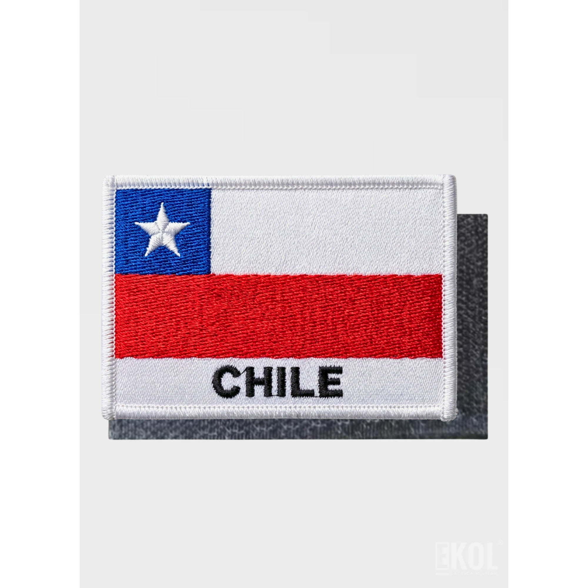 Parche Bordado Bandera Chile 8x5cm Velcro Táctico Velcro 3