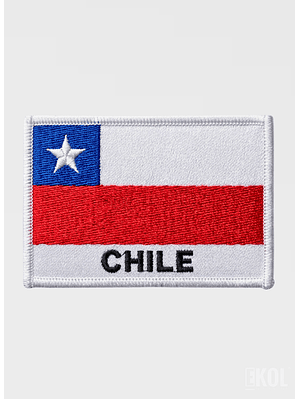 Parche Bordado Bandera Chile 8x5cm Velcro Táctico Velcro