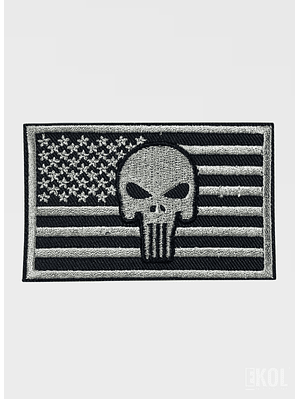 Parche Bandera USA Velcro 8x5 cm Para Uniforme Táctico Y Mochilas