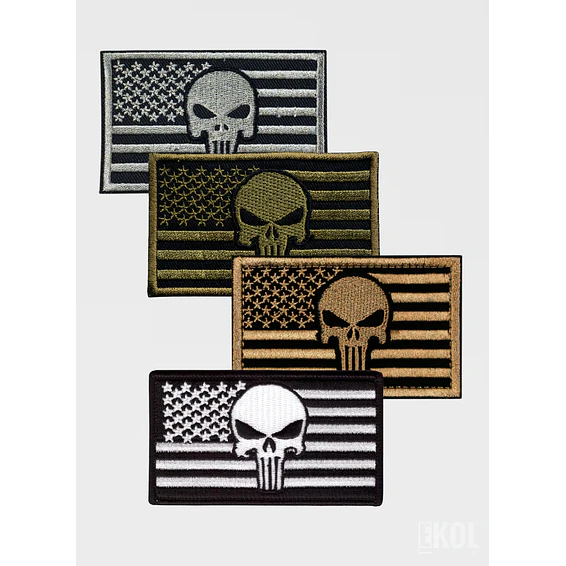 Parche Bandera USA Velcro 8x5 cm Para Uniforme Táctico Y Mochilas 11
