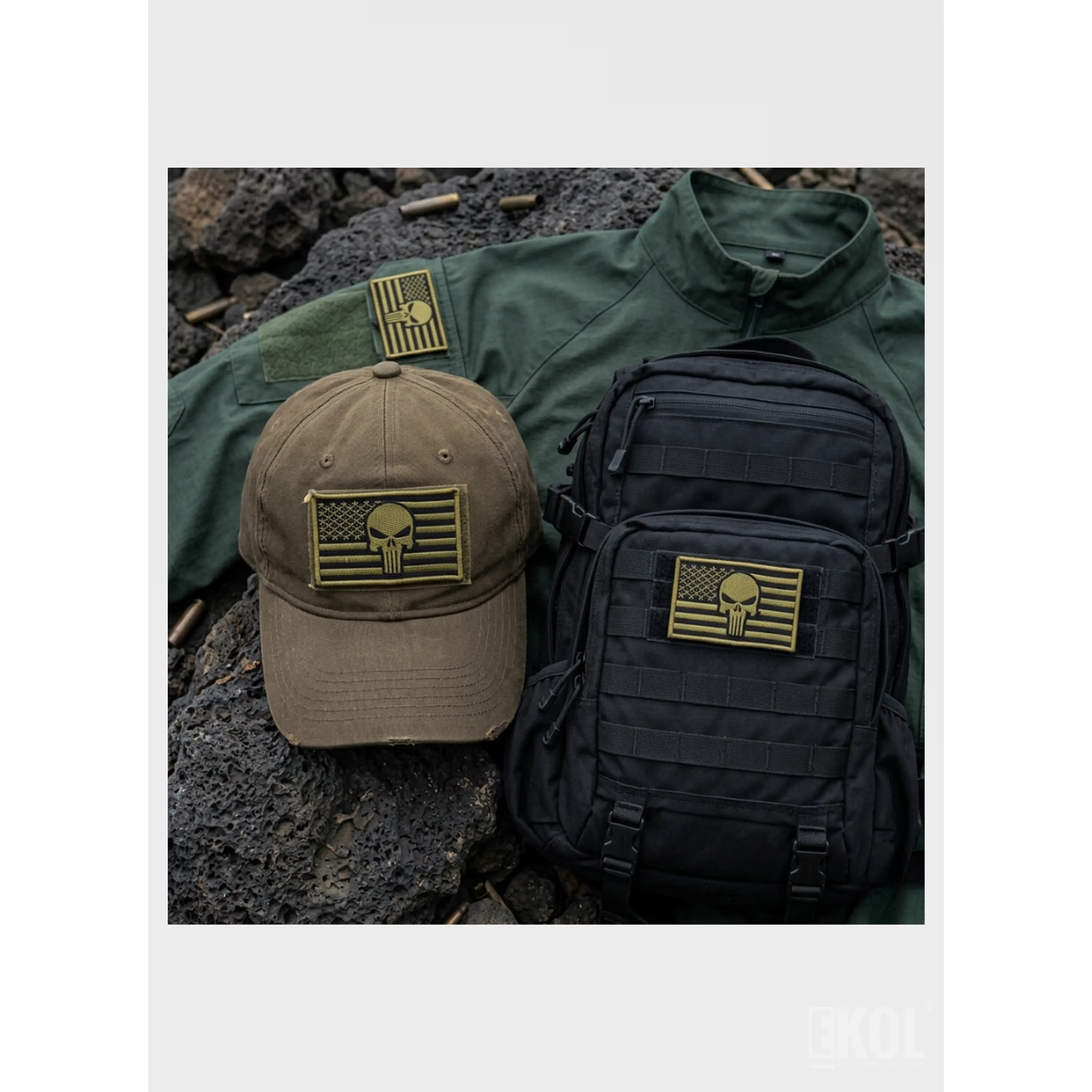 Parche Bandera USA Velcro 8x5 cm Para Uniforme Táctico Y Mochilas 10