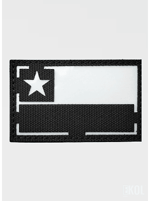 Parche Militar Bandera Chile Reflectante con Velcro - 8x5 cm