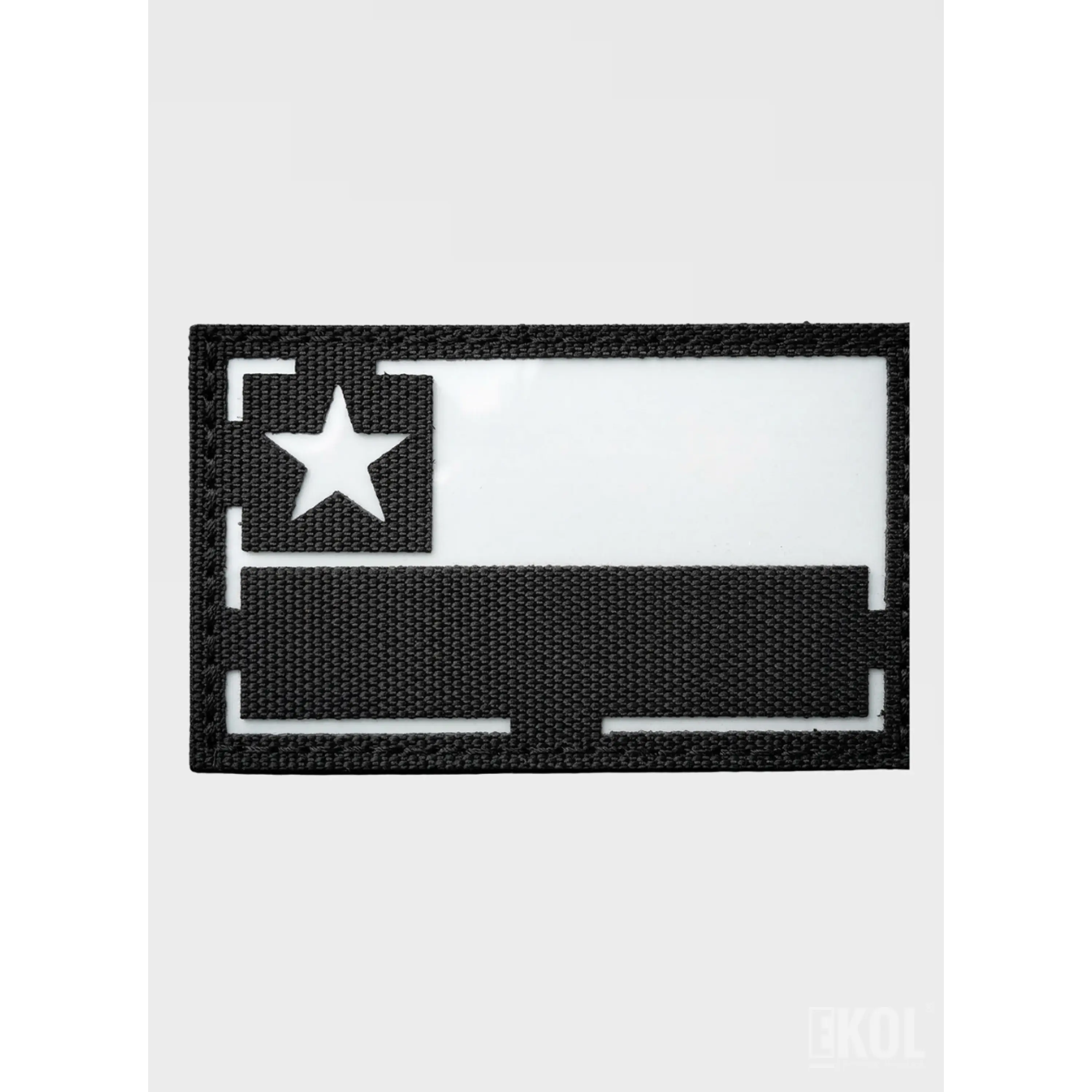 Parche Militar Bandera Chile Reflectante con Velcro - 8x5 cm 2