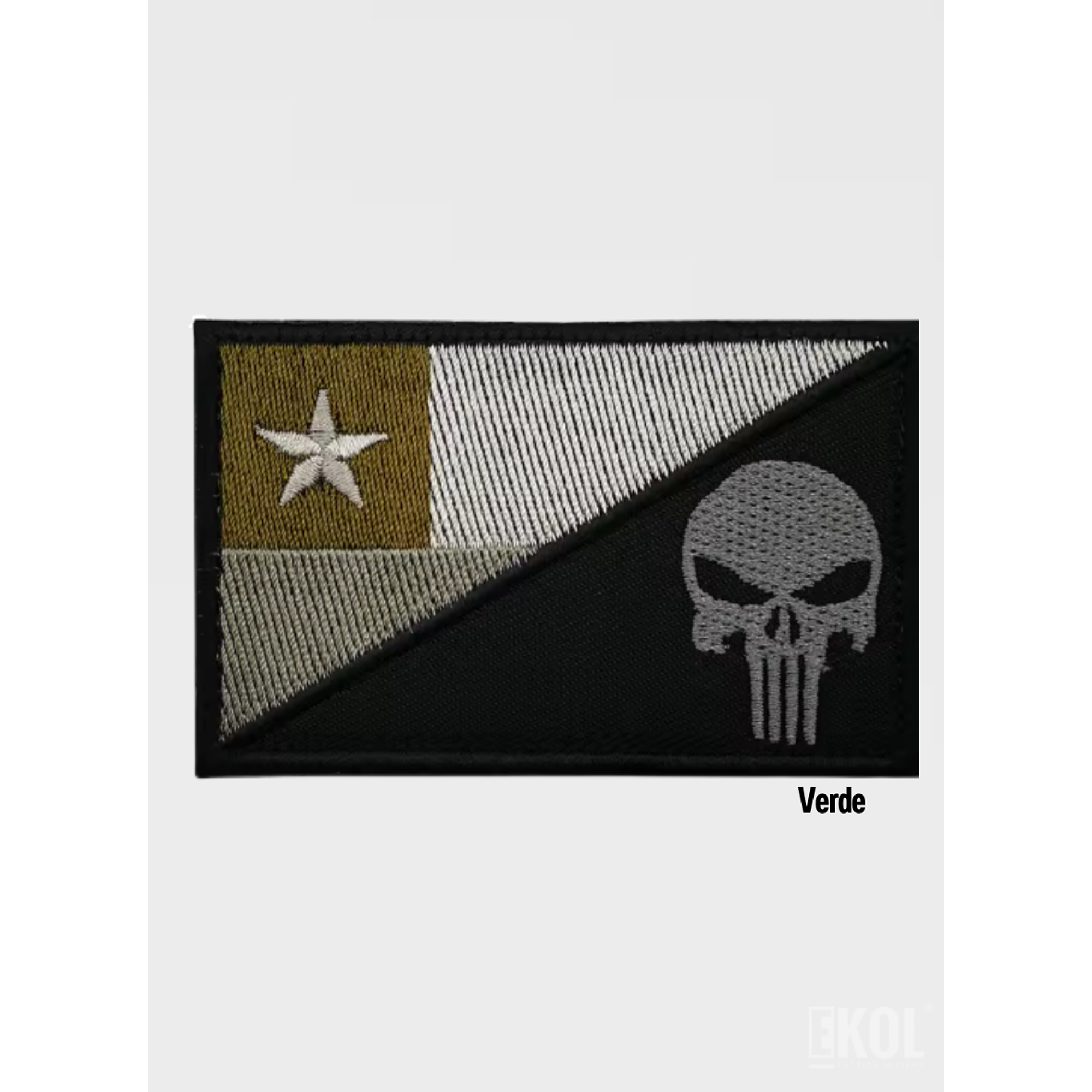 Parche Táctico Chile Calavera 8x5cm - Bordado con Velcro 3