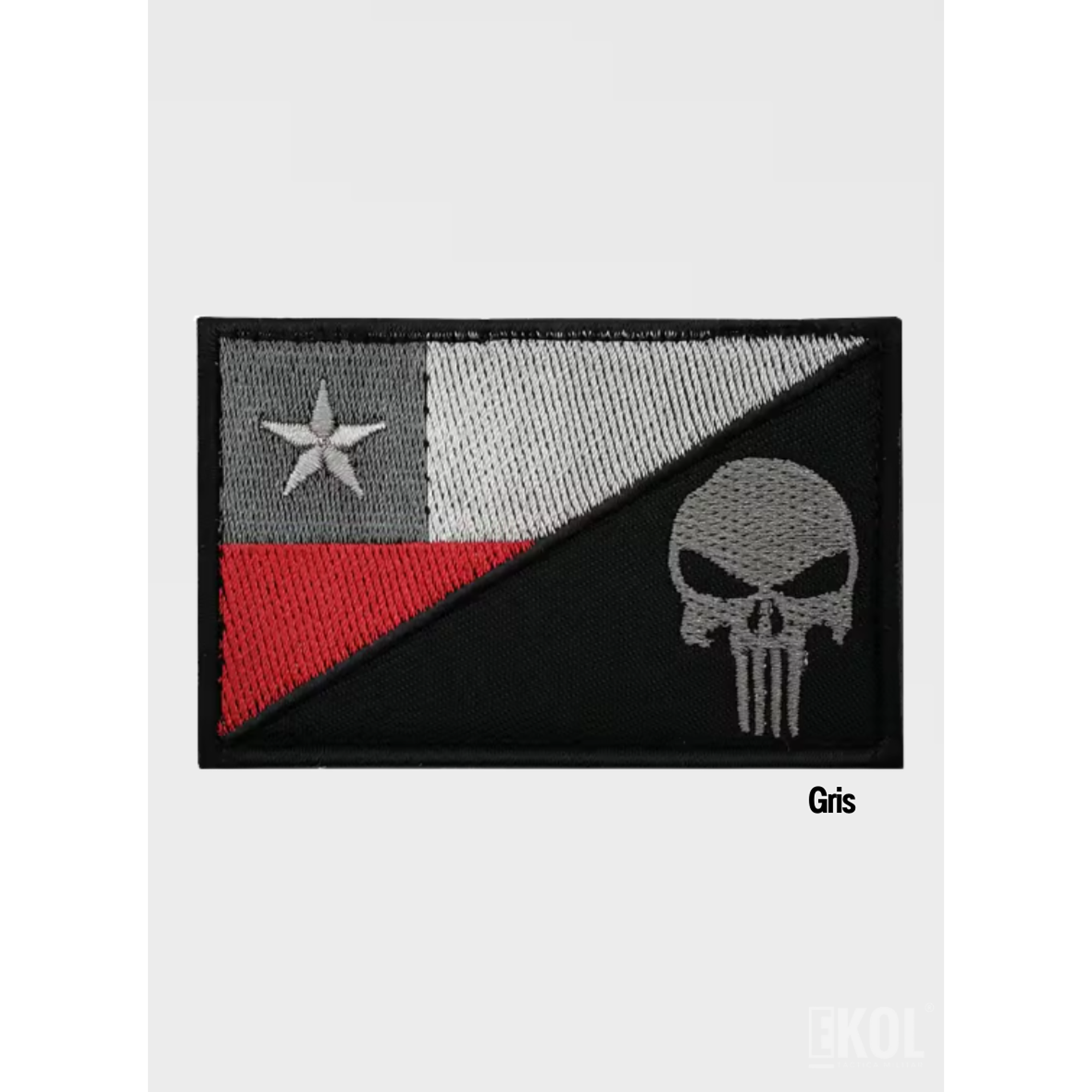 Parche Táctico Chile Calavera 8x5cm - Bordado con Velcro 4