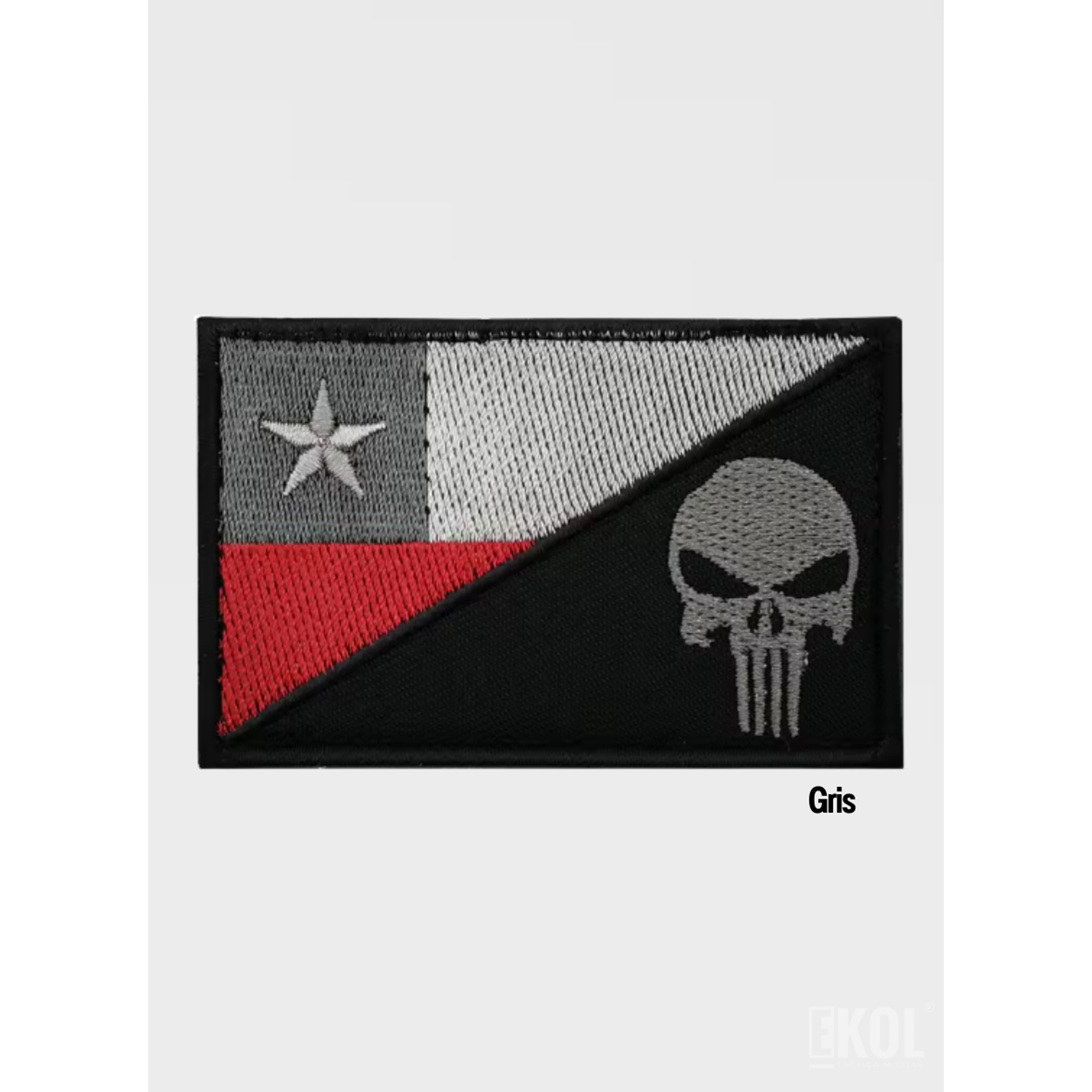 Parche Táctico Chile Calavera 8x5cm - Bordado con Velcro 4