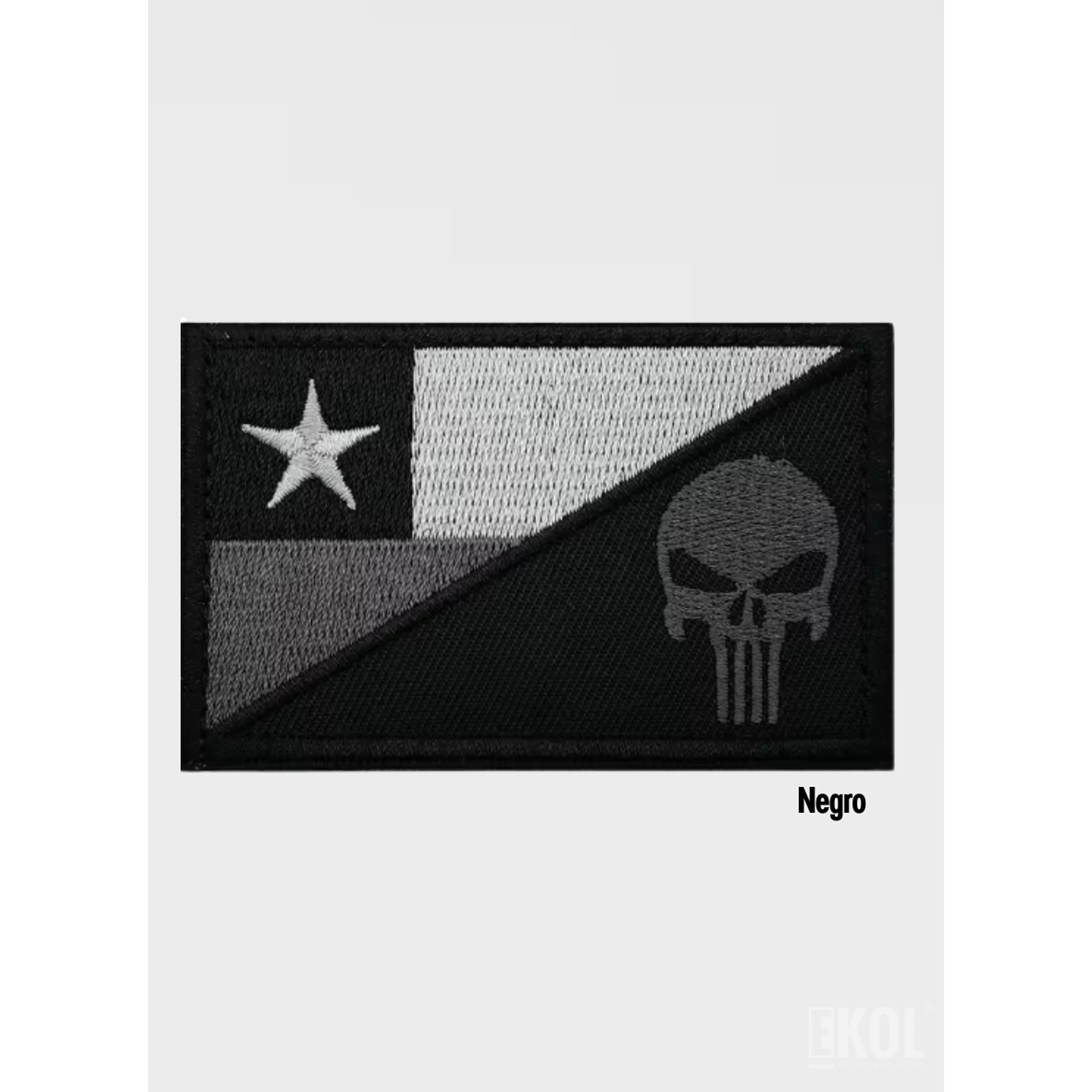 Parche Táctico Chile Calavera 8x5cm - Bordado con Velcro 2