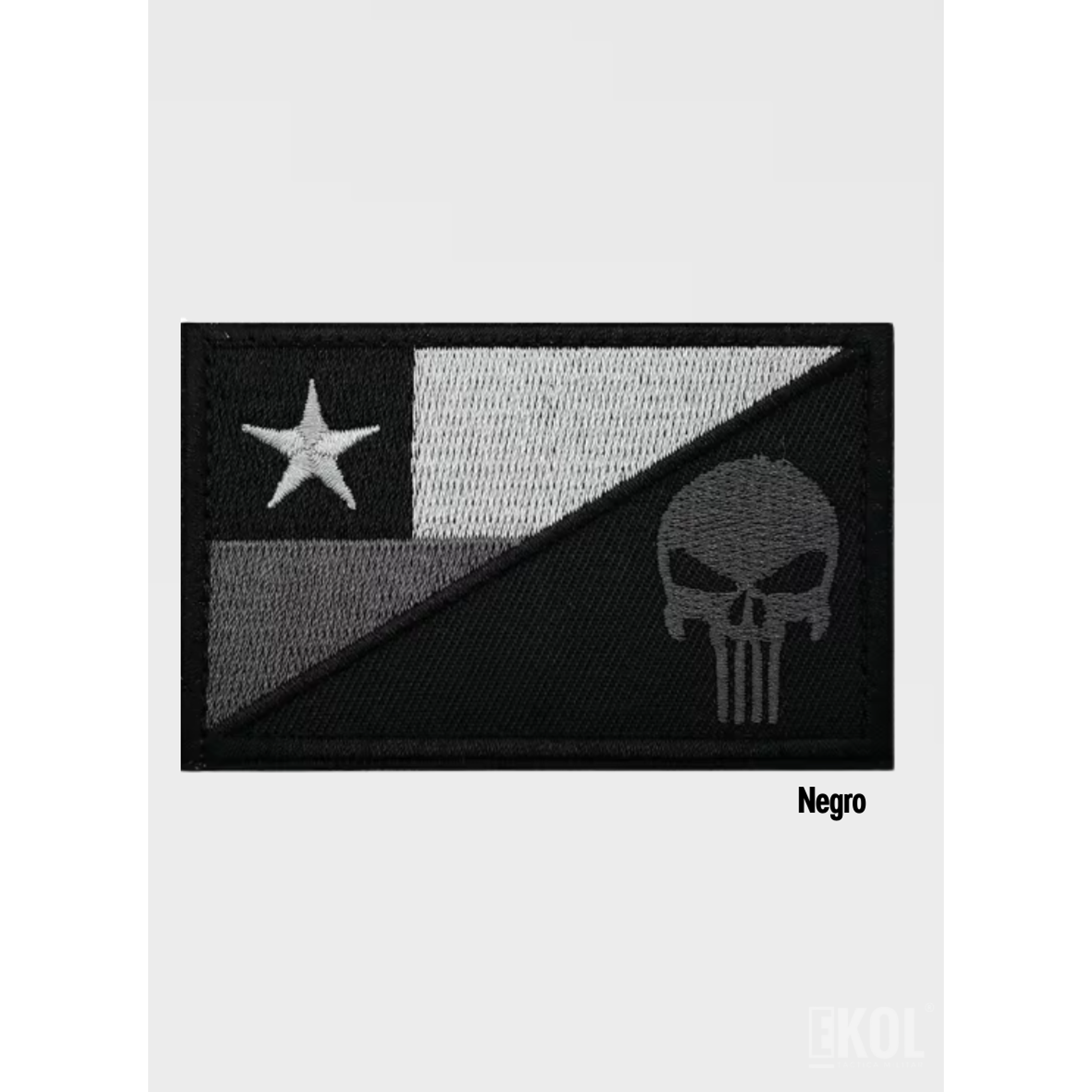Parche Táctico Chile Calavera 8x5cm - Bordado con Velcro 2