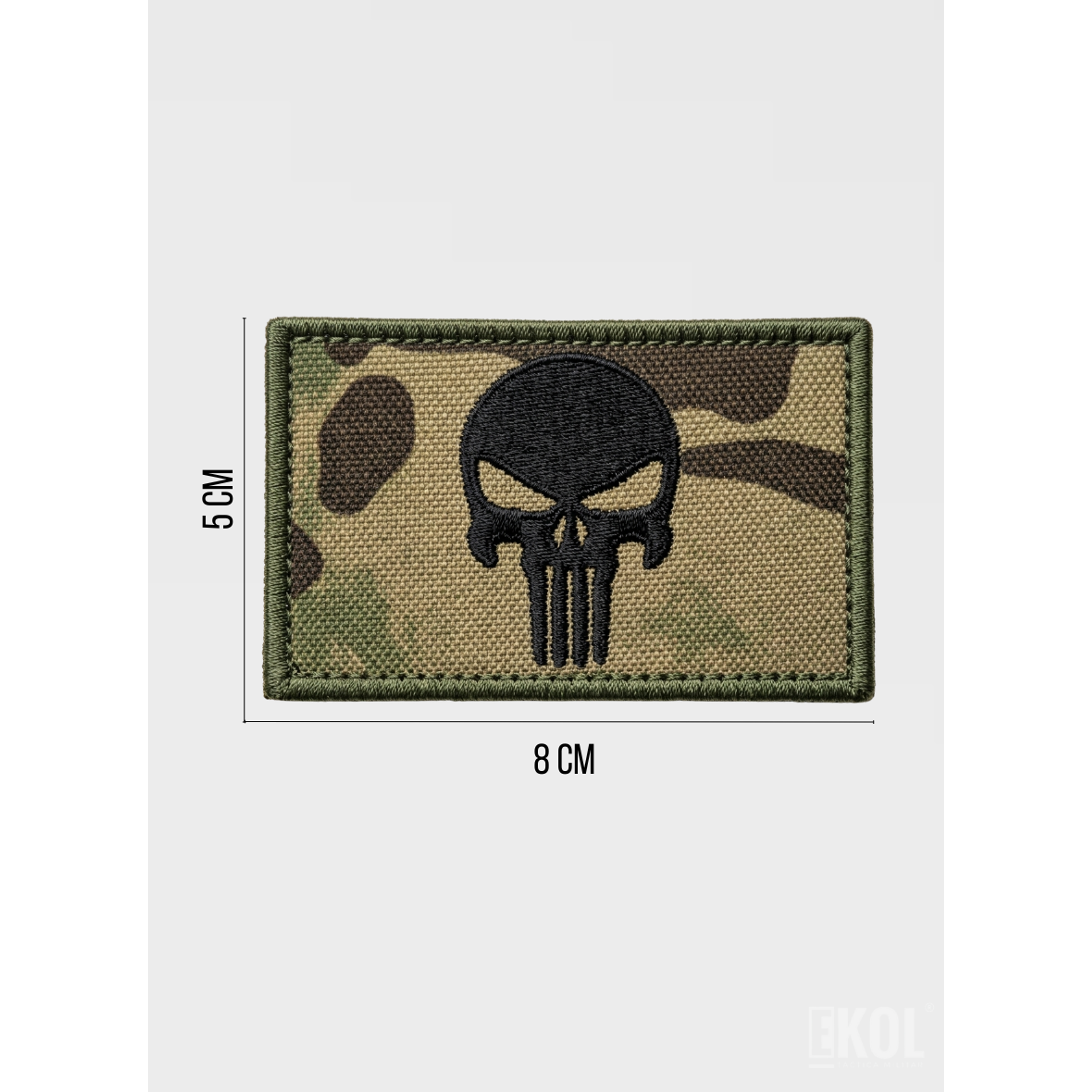 Parche Velcro Punisher Táctico Camuflado Calavera 8x5cm 4