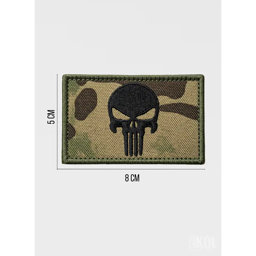 Parche Velcro Punisher Táctico Camuflado Calavera 8x5cm 4