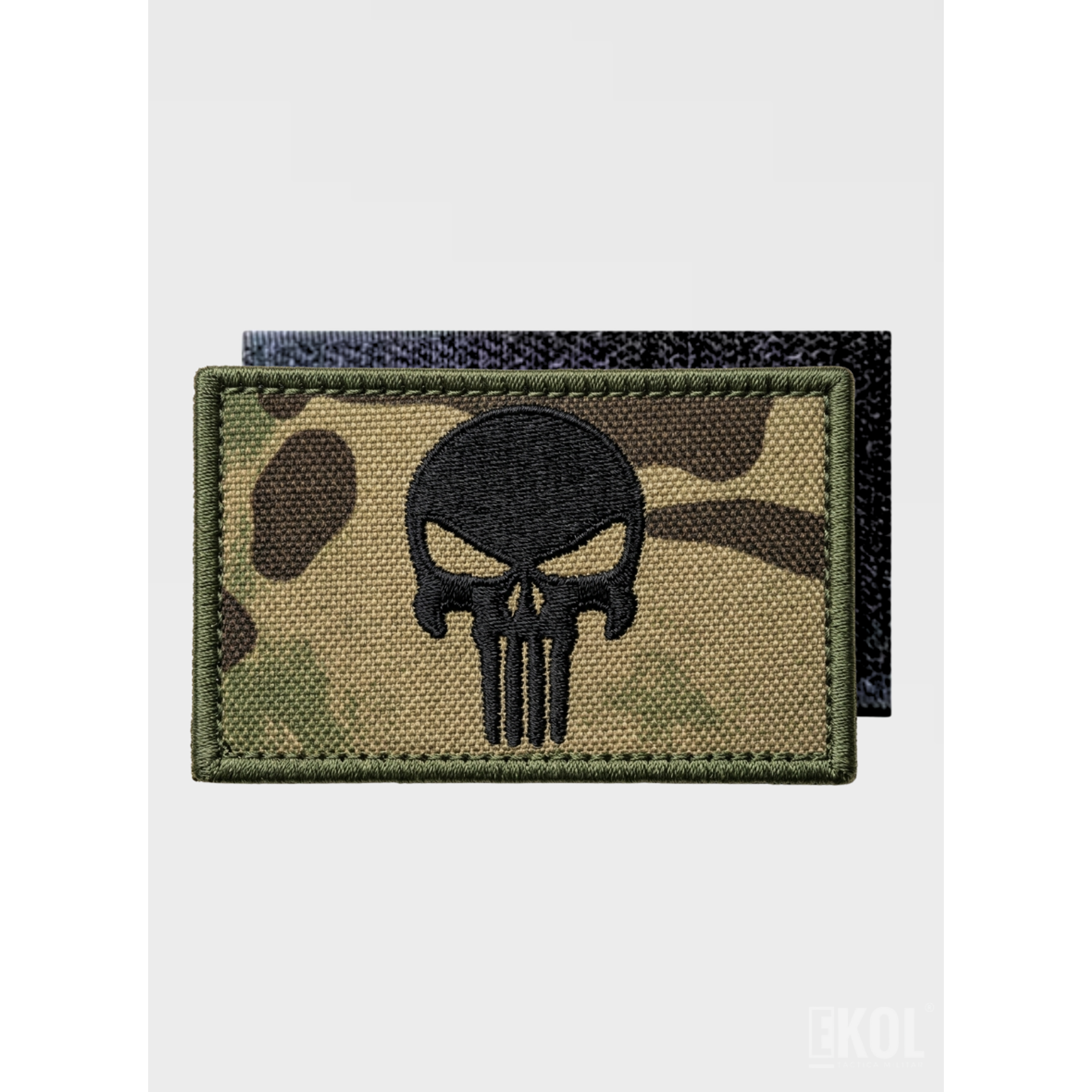 Parche Velcro Punisher Táctico Camuflado Calavera 8x5cm 3