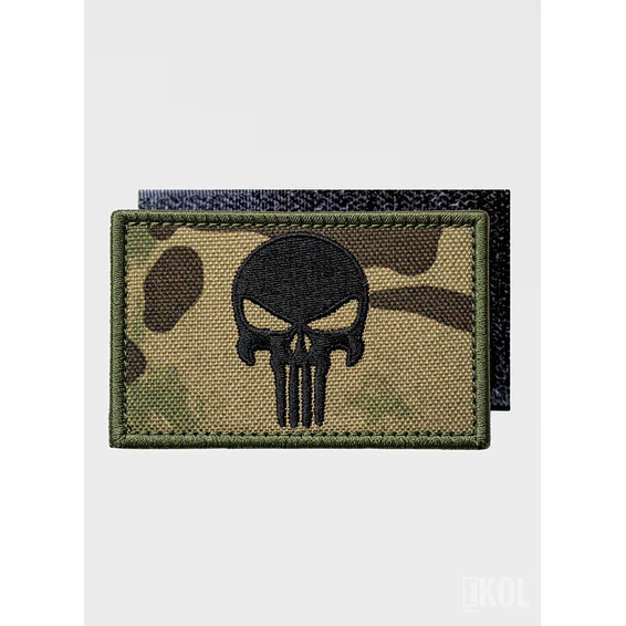 Parche Velcro Punisher Táctico Camuflado Calavera 8x5cm 3
