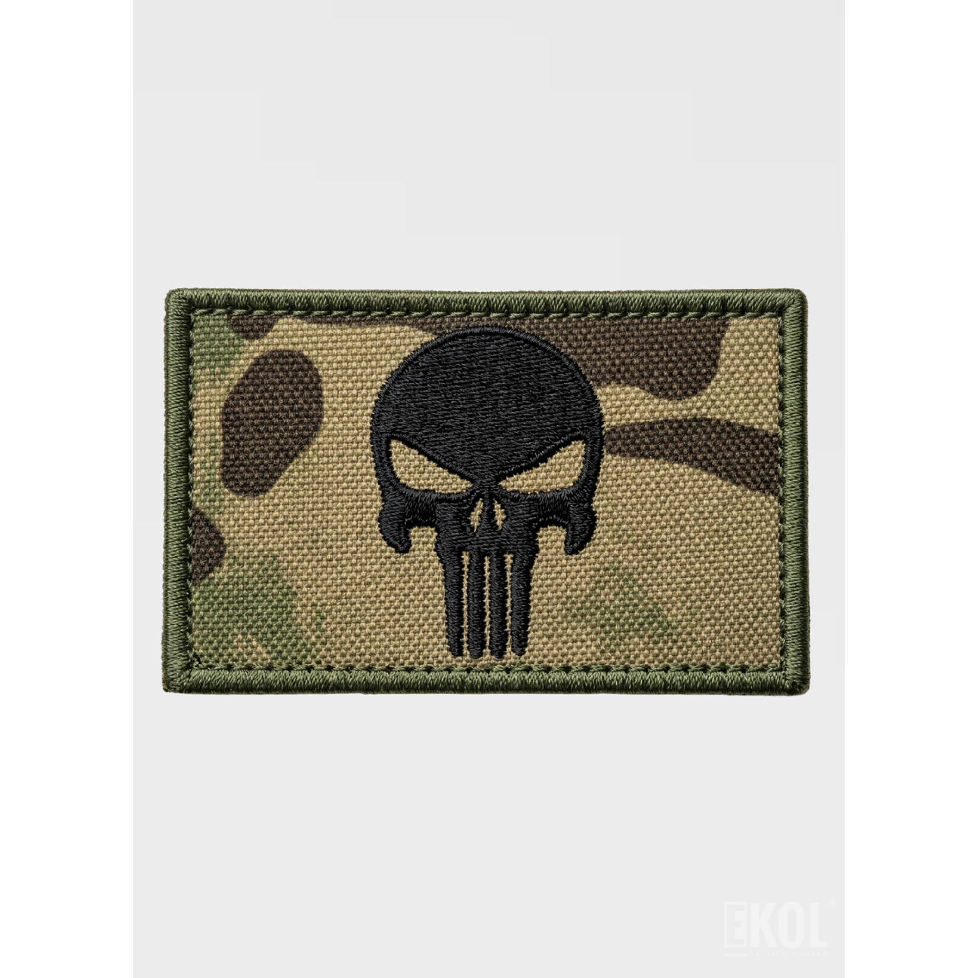 Parche Velcro Punisher Táctico Camuflado Calavera 8x5cm 2