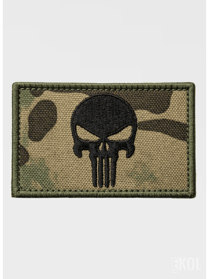 Parche Velcro Punisher Táctico Camuflado Calavera 8x5cm