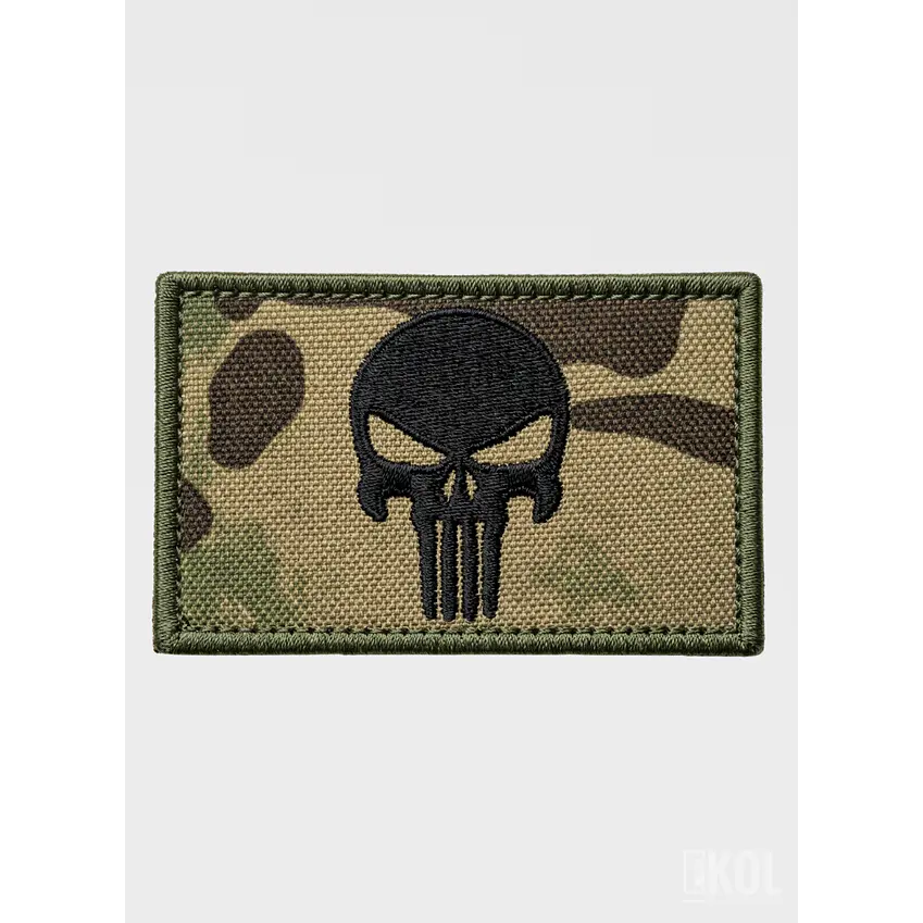Parche Velcro Punisher Táctico Camuflado Calavera 8x5cm 2