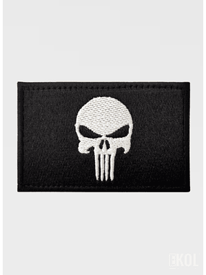 Parche Táctico Punisher Calavera Bordado - 8x5 cm