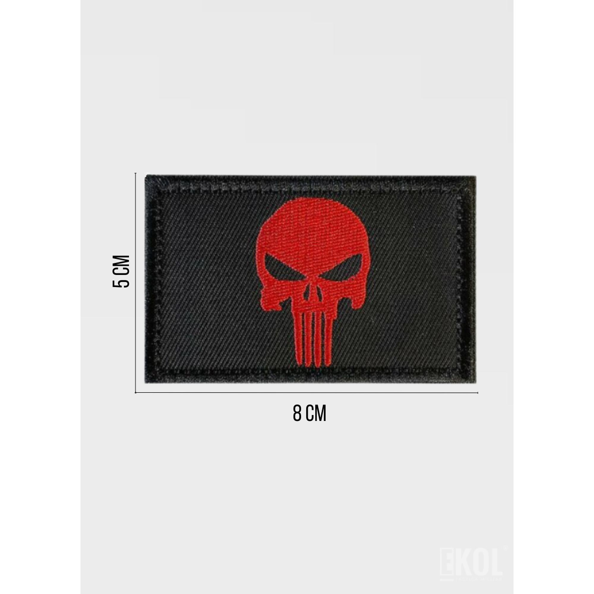Parche Táctico Punisher Calavera Bordado - 8x5 cm 8