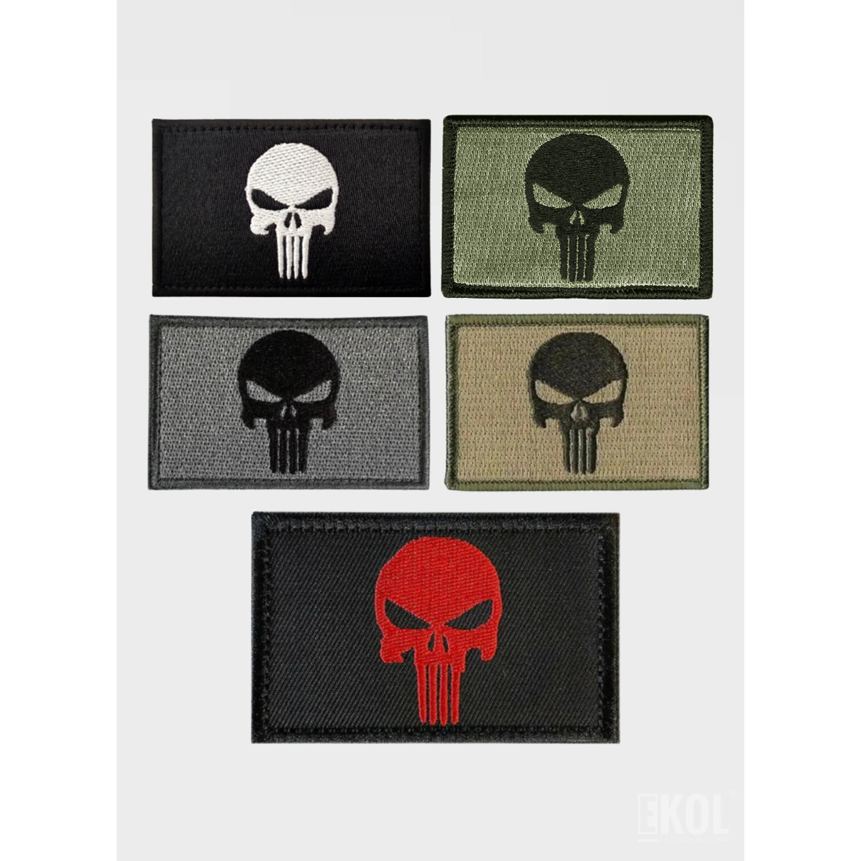 Parche Táctico Punisher Calavera Bordado - 8x5 cm 9