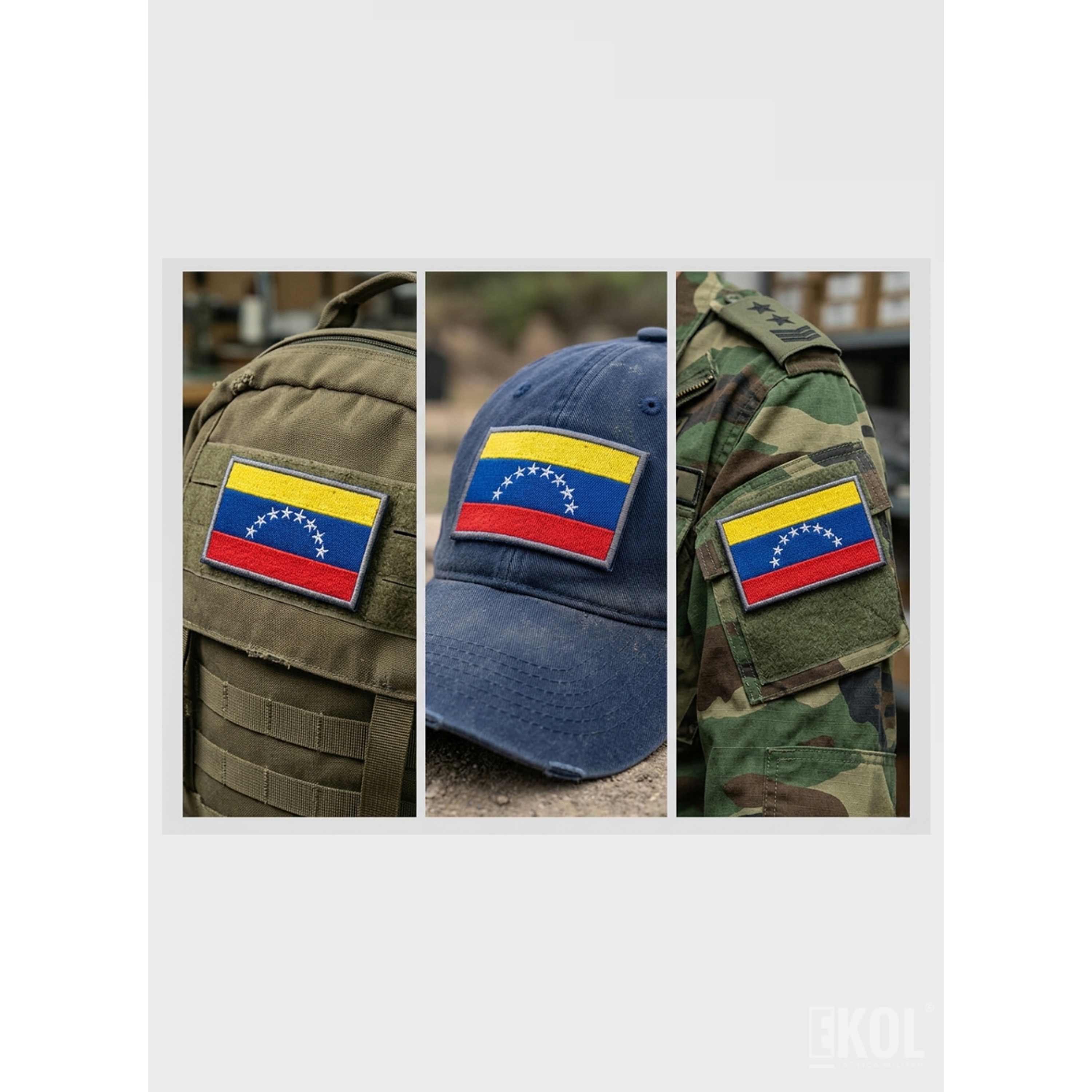 Parche Táctico Bandera De Venezuela 8x5cm Con Velcro Airsoft 5