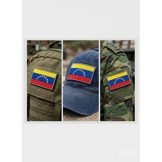 Parche Táctico Bandera De Venezuela 8x5cm Con Velcro Airsoft 5