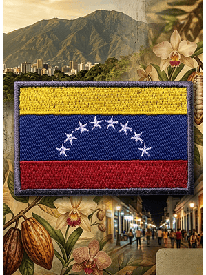 Parche Táctico Bandera De Venezuela 8x5cm Con Velcro Airsoft