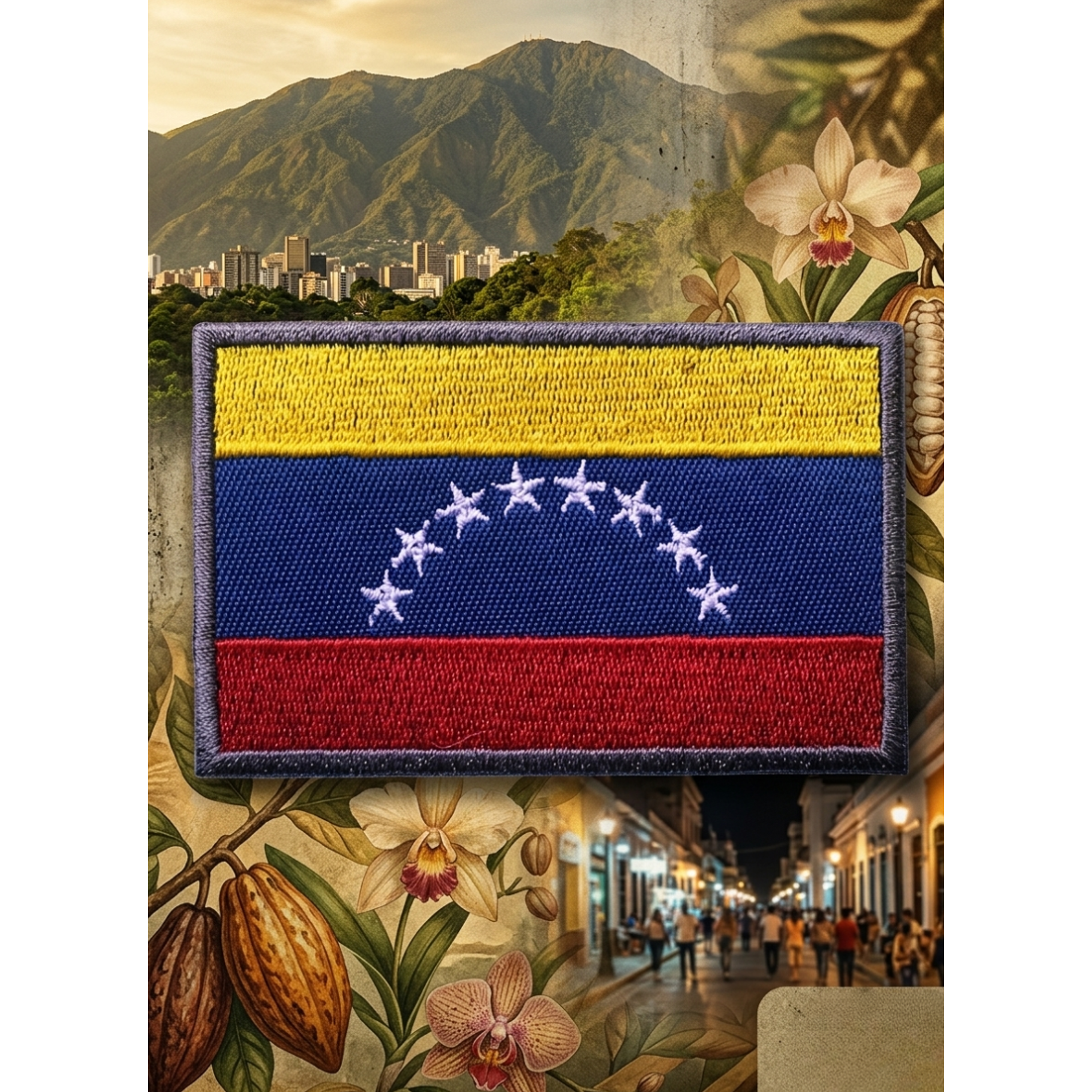Parche Táctico Bandera De Venezuela 8x5cm Con Velcro Airsoft 1
