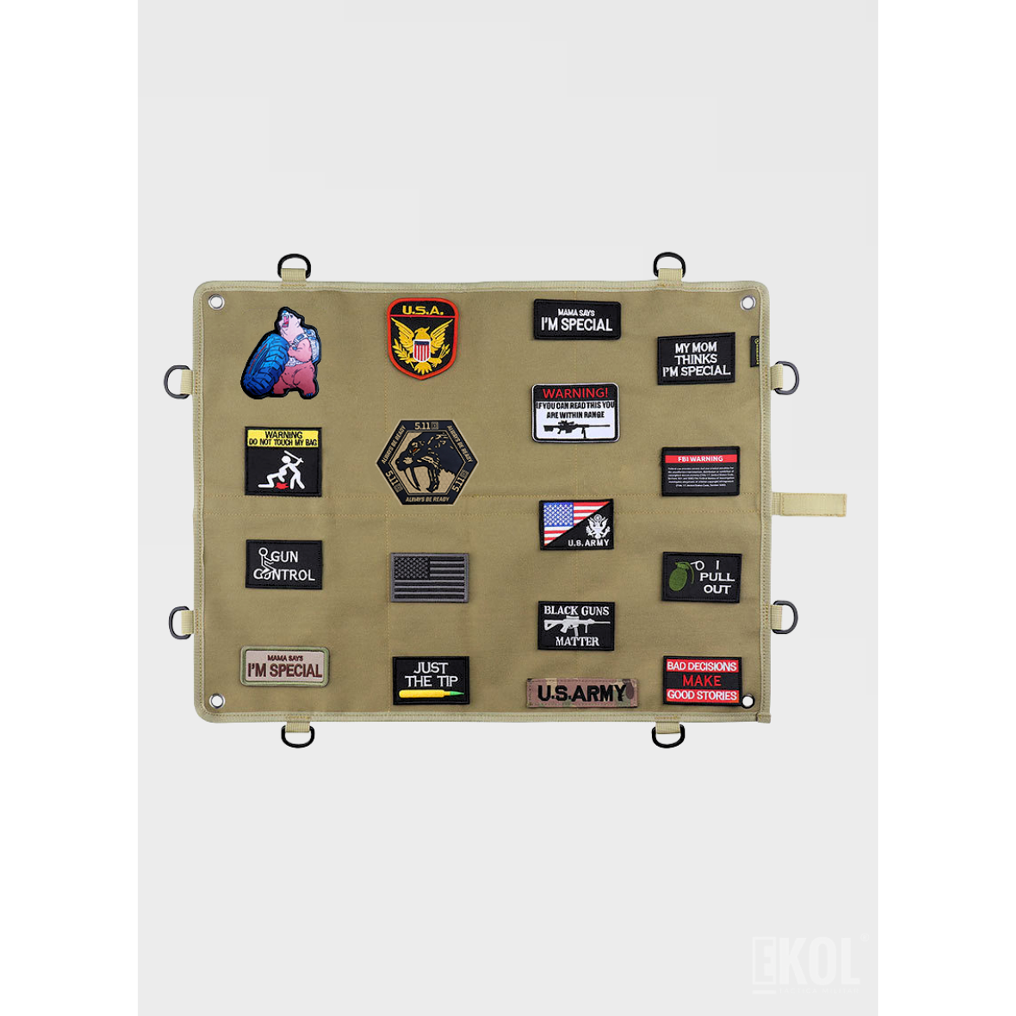 Funda Táctica Organizadora De Parches Velcro Calidad Premium 2