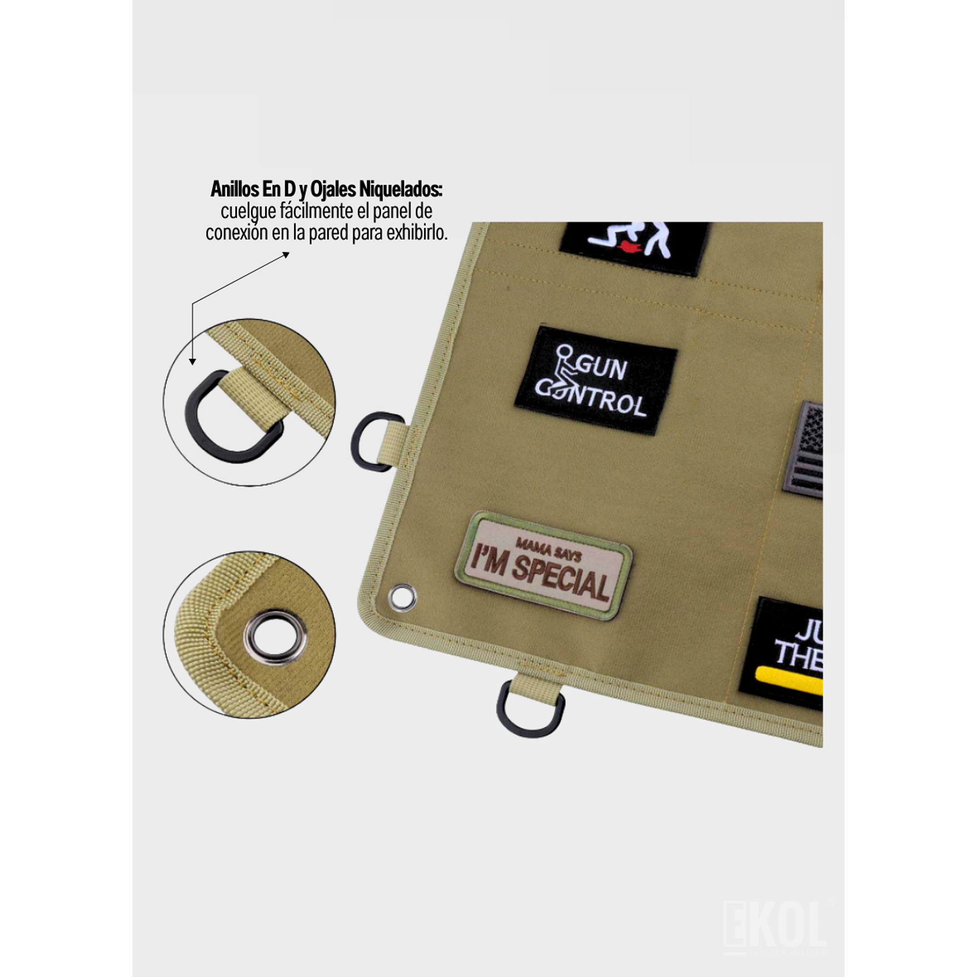 Funda Táctica Organizadora De Parches Velcro Calidad Premium 4