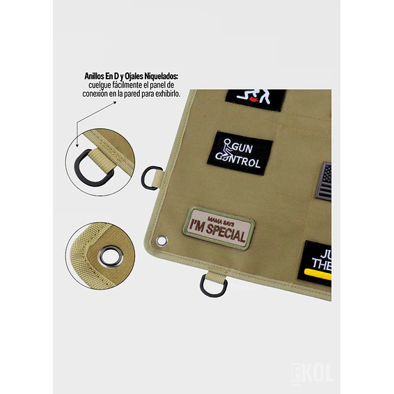 Funda Táctica Organizadora De Parches Velcro Calidad Premium 4