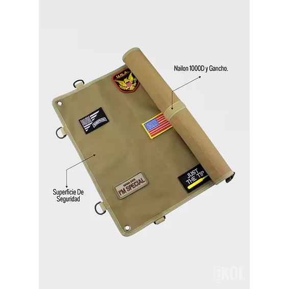 Funda Táctica Organizadora De Parches Velcro Calidad Premium 5