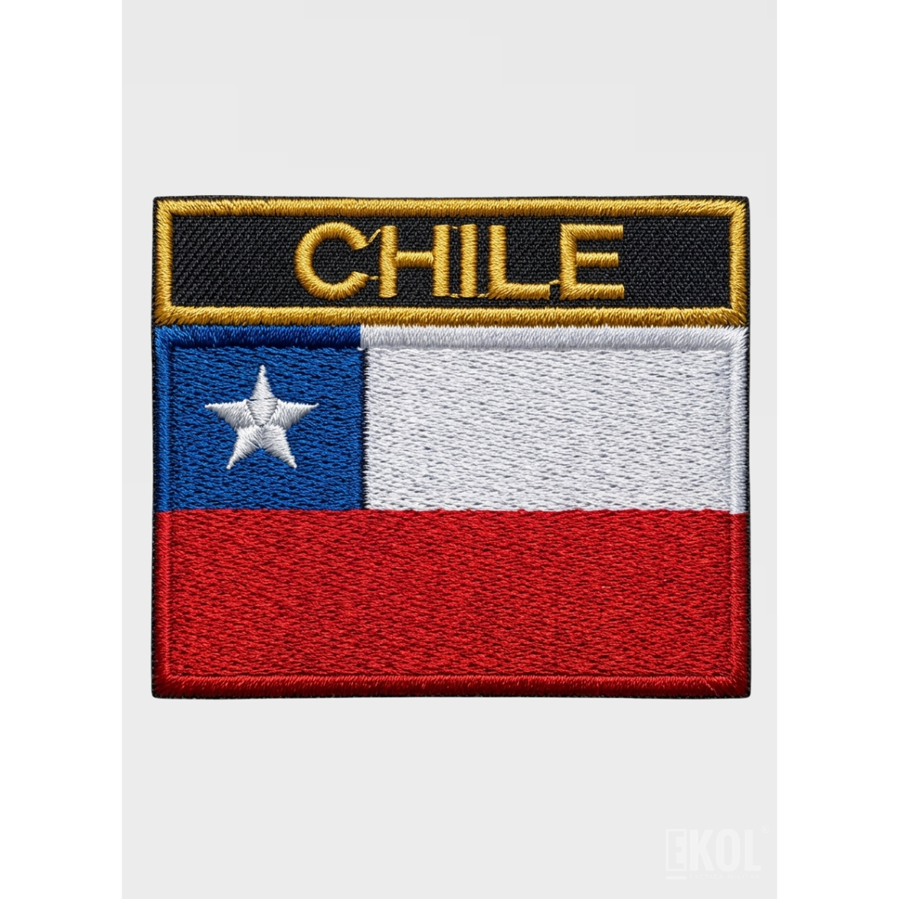 Parche Táctico Bandera Chile Personalizado Nombre 8x7cm Velcro 2