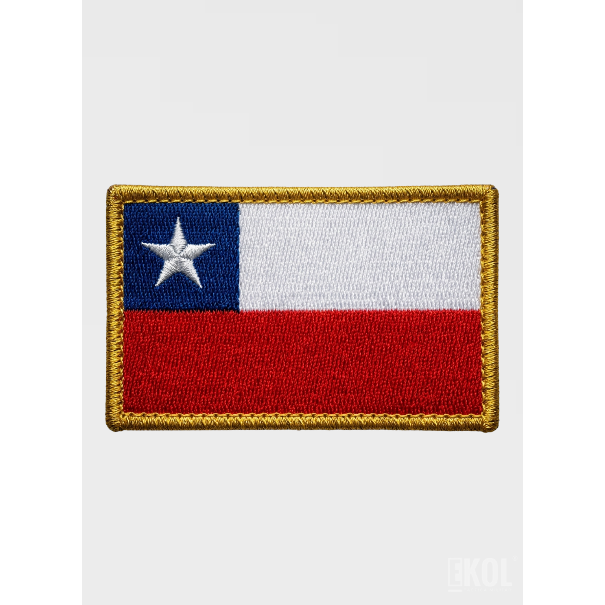 Parche Bandera de Chile Táctico 6x3 cm - Borde Reforzado para Uniforme Sin Velcro 2