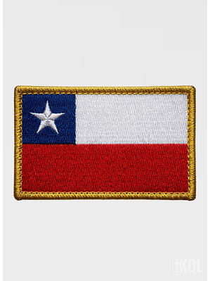 Parche Bandera de Chile Táctico 6x3 cm - Borde Reforzado para Uniforme Sin Velcro